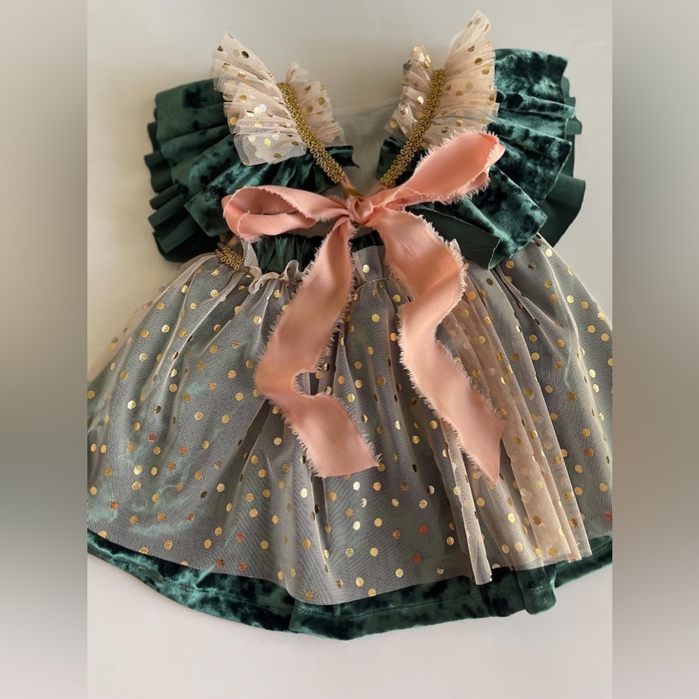 Nutcracker Christmas Dress Velvet Christmas Outfit - Picture 2 of 4